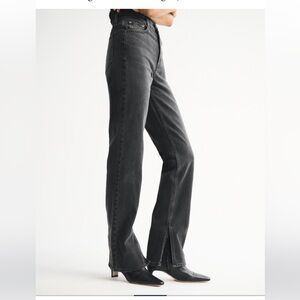 Abercrombie & Fitch '90s Straight Ultra High Rise Jeans - Dark Gray